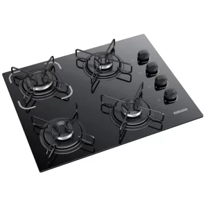 Cooktop 4 Bocas Essencial á Gás Bivolt Itatiaia Preto Preto