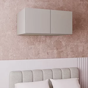 Ponte Modular 80cm com 2 Portas Jade Cabecasa Madeiramadeira Cinza Urbano