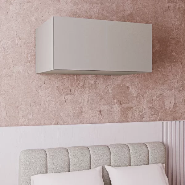 Ponte Modular 80cm com 2 Portas Jade Cabecasa Madeiramadeira Cinza Urbano