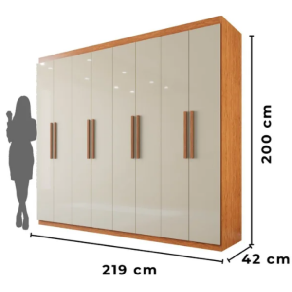Guarda-roupa Casal 8 Portas 4 Gavetas