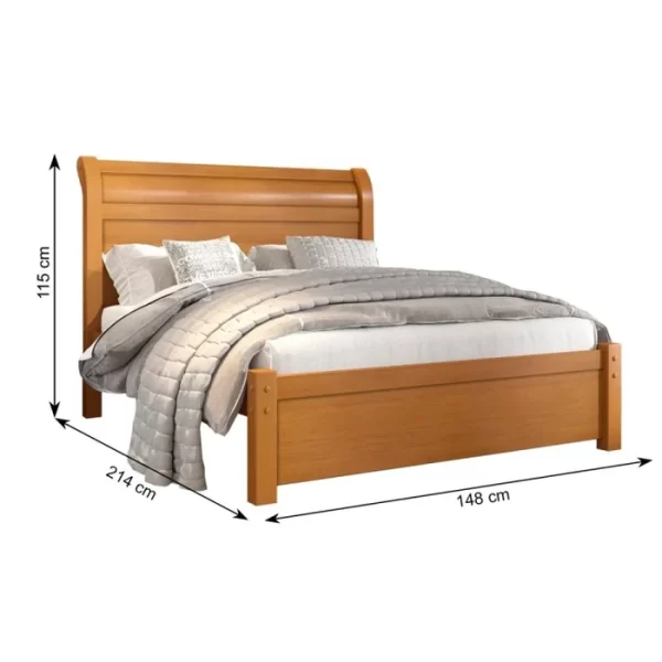 Cama Casal Madri Espresso Móveis Cinamomo - Image 2