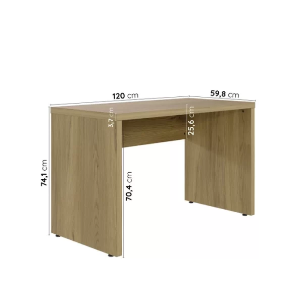 Mesa de Escritório em Tamburato Acabamento em BP 120cm Ficus CabeCasa MadeiraMadeira Rovere - Image 2
