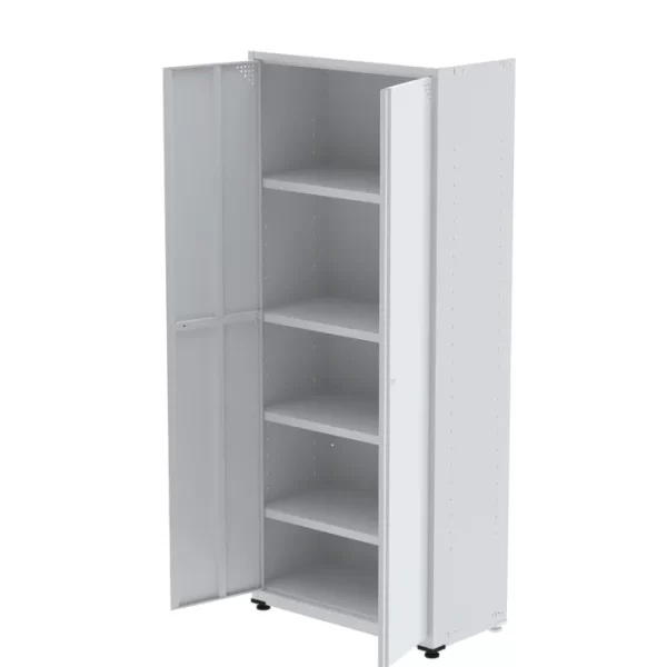 Armário 2 Portas Aço 4 Prateleiras AP409SL Branco - Image 2