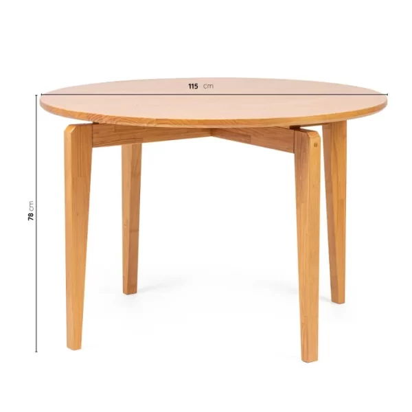 Mesa para Sala de Jantar Redonda 4 Lugares 115cm Seiva CabeCasa MadeiraMadeira Amendoa - Image 2