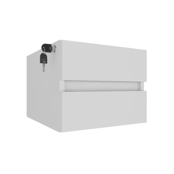 Gaveteiro Suspenso com 2 Gavetas para Fixar sob Tampo Branco - Image 2