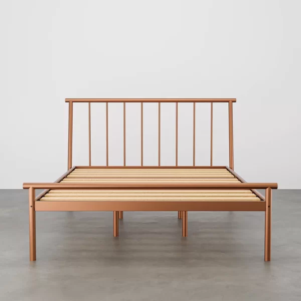 Cama Casal em Aço Begônia Cabecasa Madeiramadeira Cobre - Imagem 3