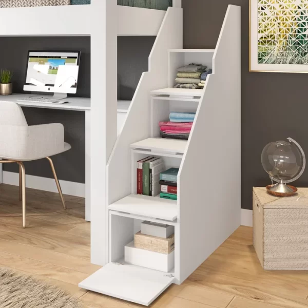Cama Office Multifuncional Solteiro Adulto Star Plus Casatema Branco Perfect Wood - Image 3