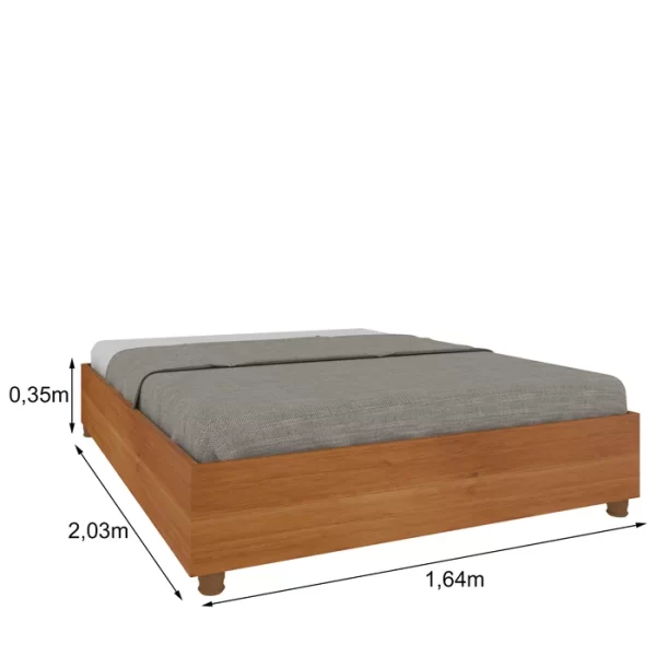 Cama Box Casal Queen 203cmx164cm Mônaco com Cabeceira Extensivel e 2 Mesas de Cabeceiras Cinamomo - Image 3