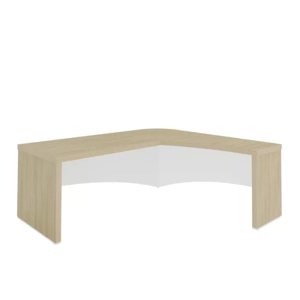 Mesa para Escritório em L Diretor em Tamburato Carvalho/Branco - Image 4