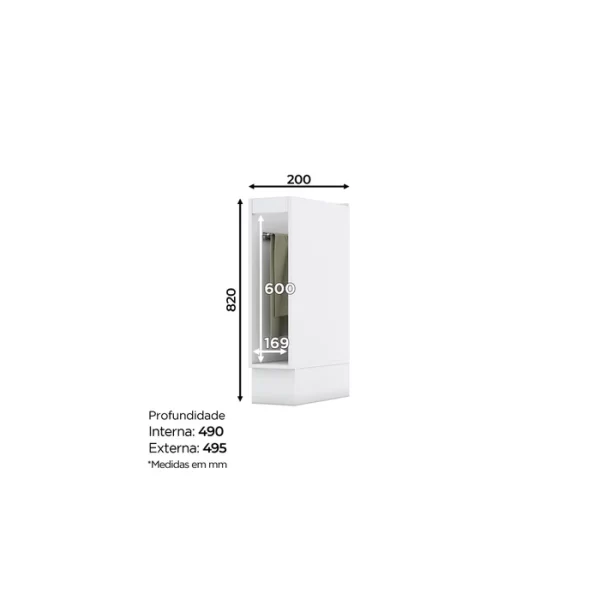 Balcão Porta Toalha Americana Branco - Image 2